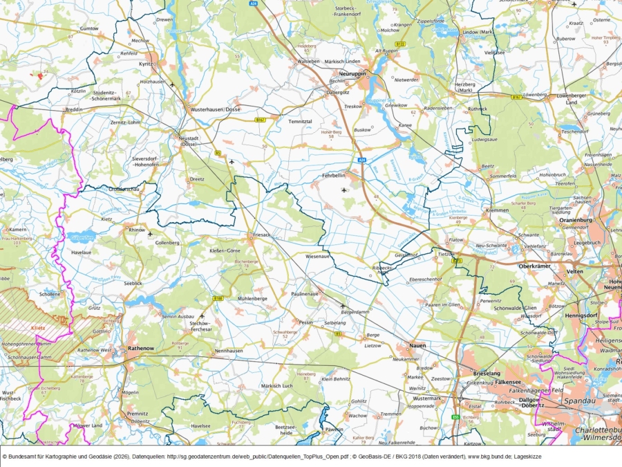 Flächen zur potenziellen Windenergienutzung bei Bendelin - Bild