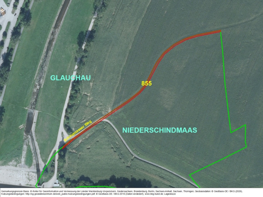 Ackerlandfläche zwischen Niederschindmaas und Glauchau - Bild