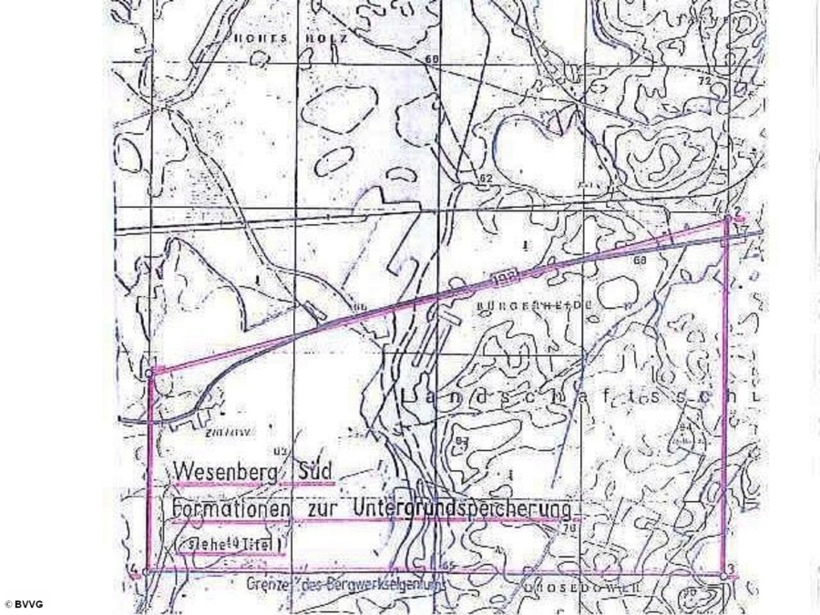 Bergwerkseigentum Wesenberg-Süd, Untergrundspeicherformation - Titelbild