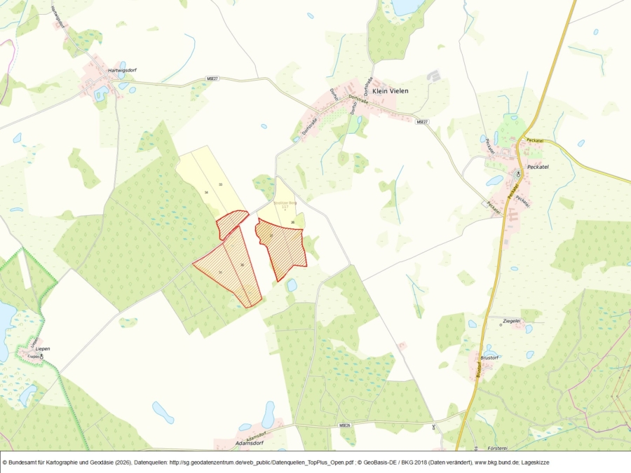 Windrechte im Vorranggebiet für WEA Klein Vielen 55 - Bild