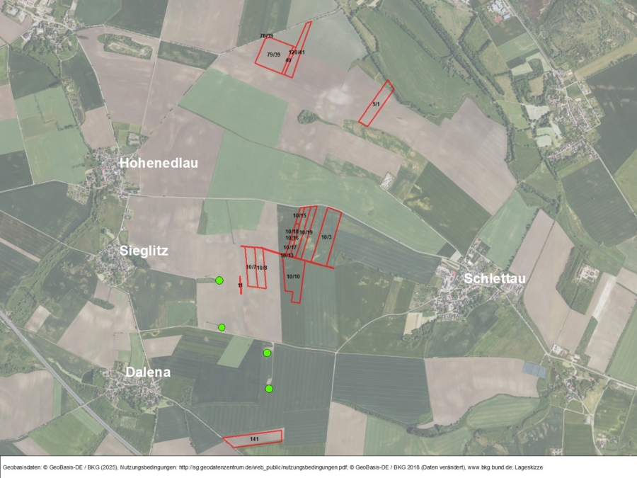 Potentielle Flächen für WEA im bzw. am WEG Domnitz-Löbejün - Bild