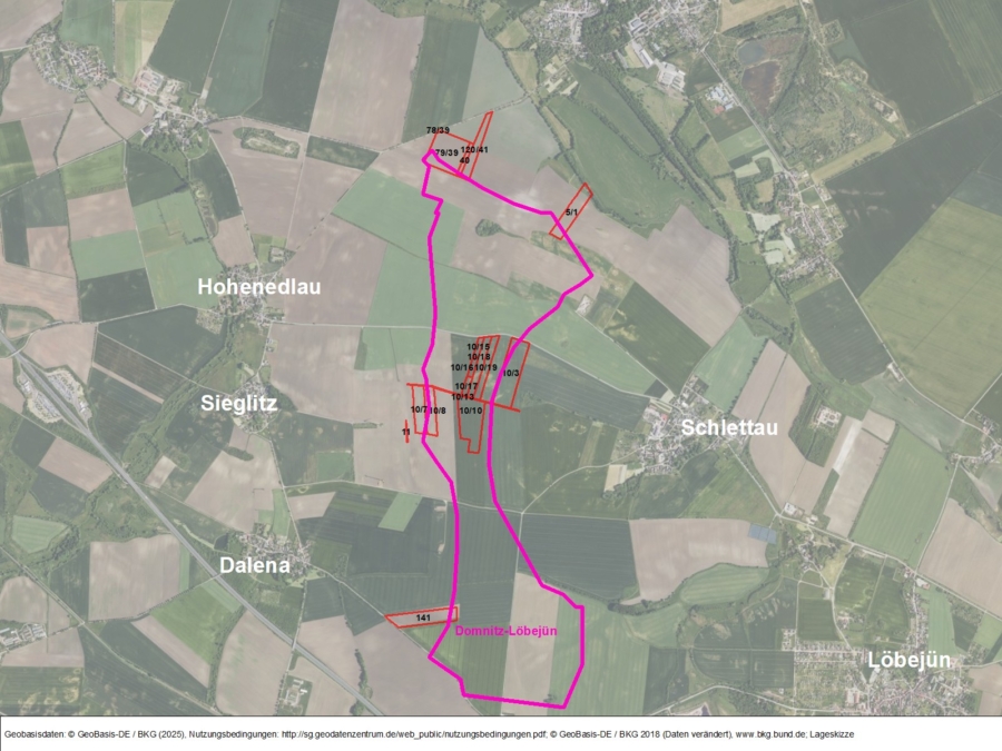 Potentielle Flächen für WEA im bzw. am WEG Domnitz-Löbejün - Titelbild