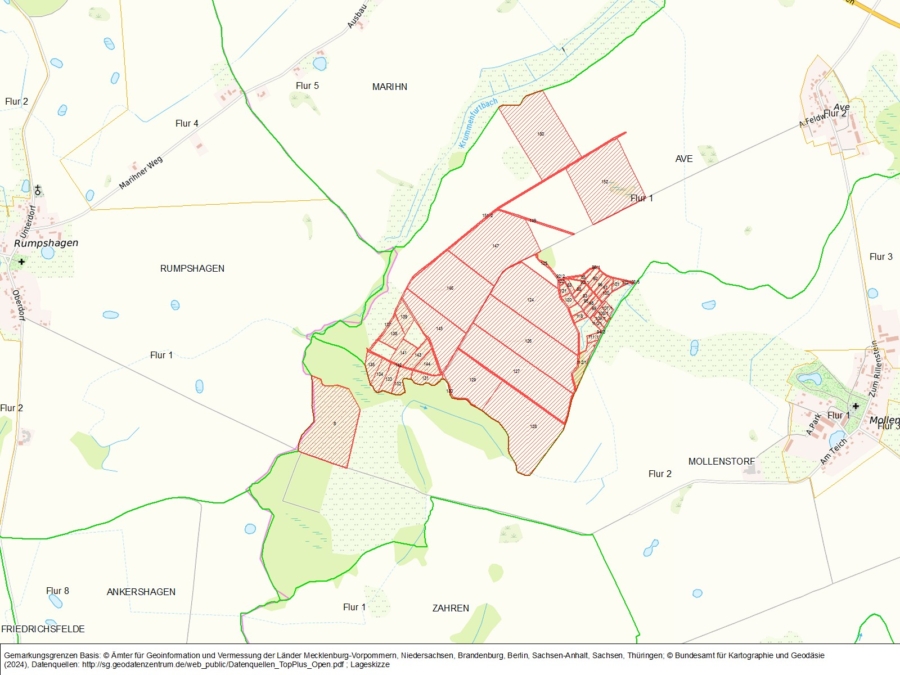 Potenzialfläche für WEA bei Rumpshagen - Bild