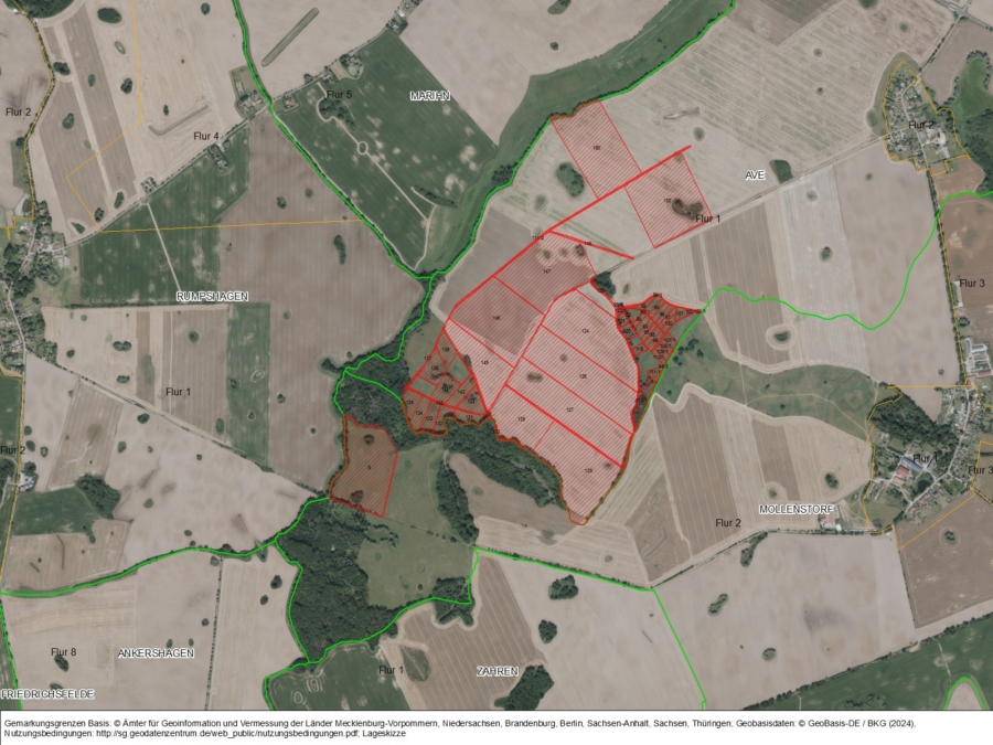 Potenzialfläche für WEA bei Rumpshagen - Bild