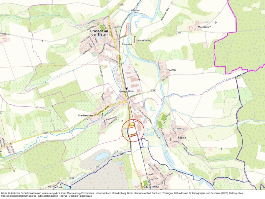 Flächen bei Silbitz - Bild