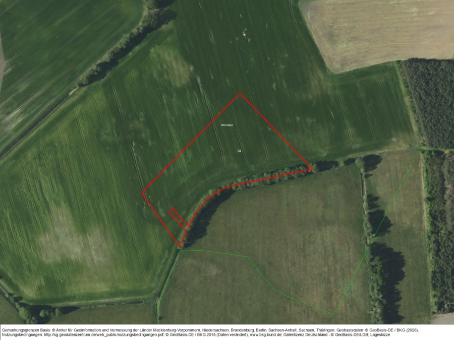 Ackerfläche südlich von Krugau, nahe der Str. Marienberg (L443) - Titelbild