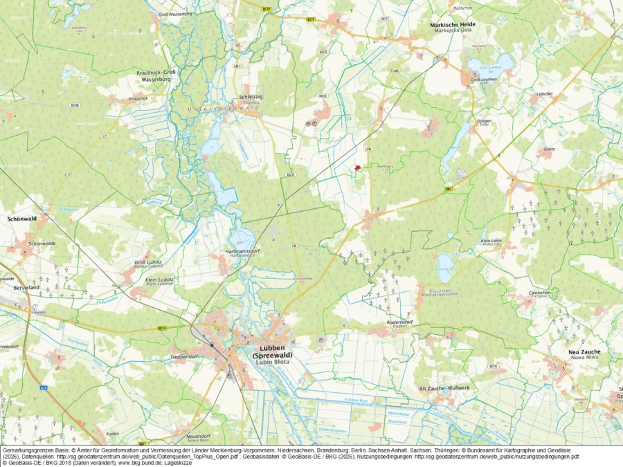 Ackerfläche südlich von Krugau, nahe der Str. Marienberg (L443) - Bild