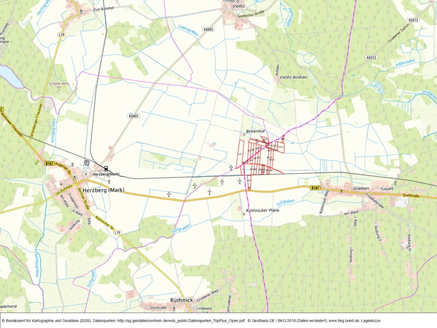 Flächen für Windenergie im WEG Herzberg/Grieben - Bild