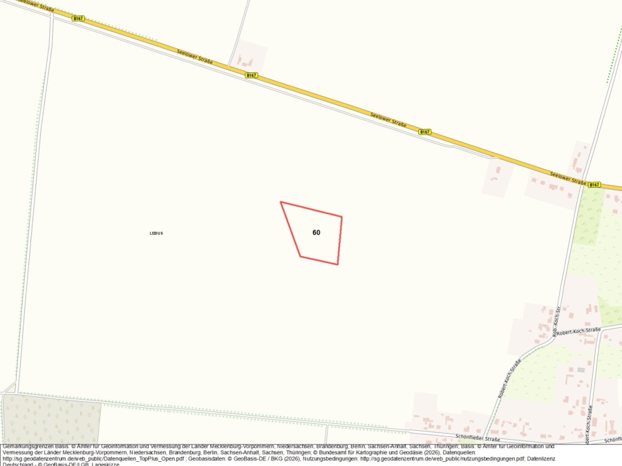 Ackerland westlich von Lebus, nahe der Seelower Straße (B167) - Bild