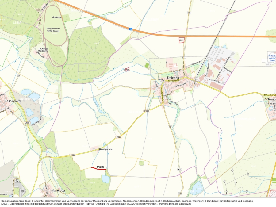 Ackerflächen Emleben - Bild