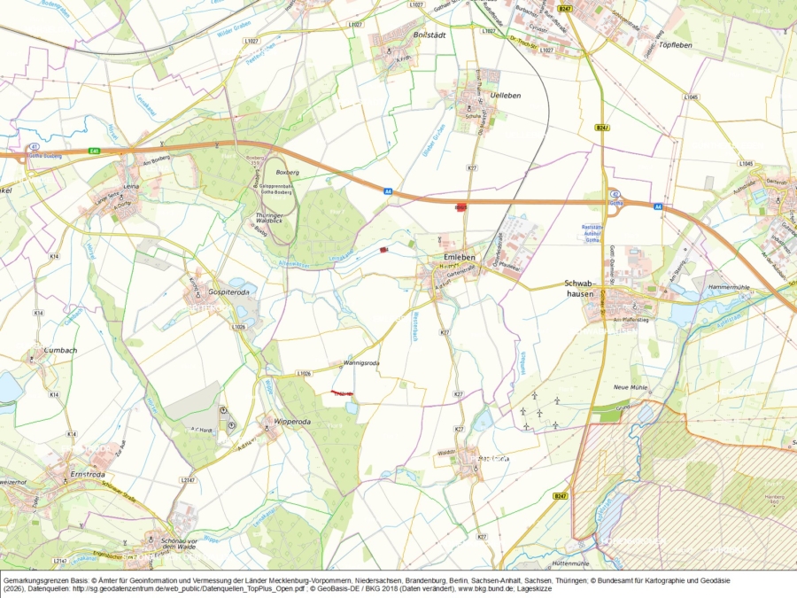 Ackerflächen Emleben - Bild