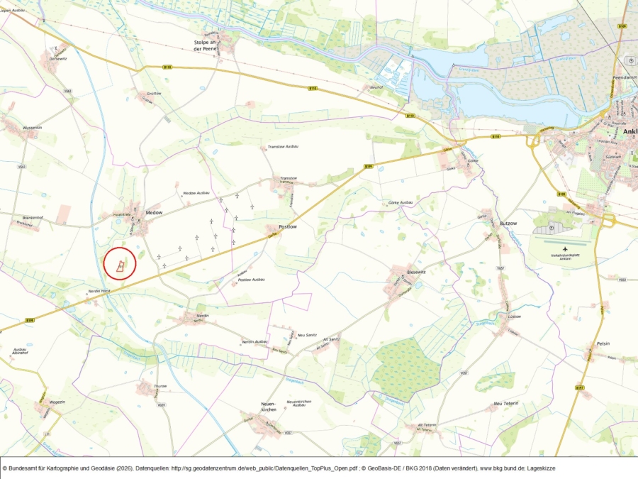 Fläche bei Medow - Bild