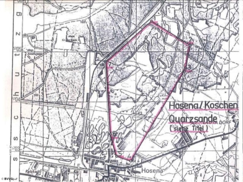 Bergwerkseigentum Hosena/Koschenberg, Quarzsande, Brandenburg, Oberspreewald-Lausitz
