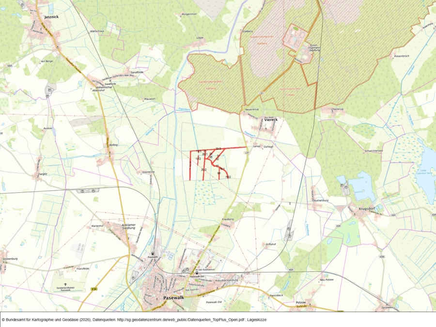 Flächen nördlich von Pasewalk - Bild