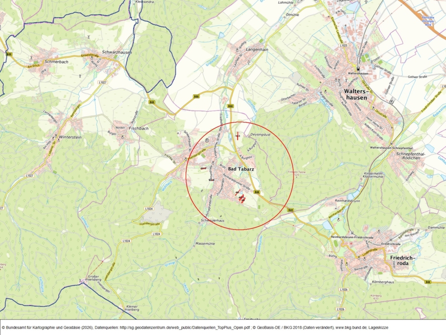 Flächen bei Tabarz - Bild