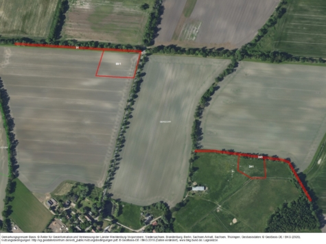 Landwirtschaftsflächen nördlich von Gersdorf, Brandenburg, Dahme-Spreewald