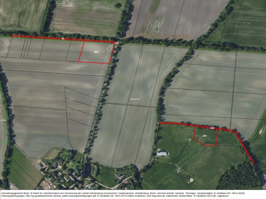 Landwirtschaftsflächen nördlich von Gersdorf - Bild