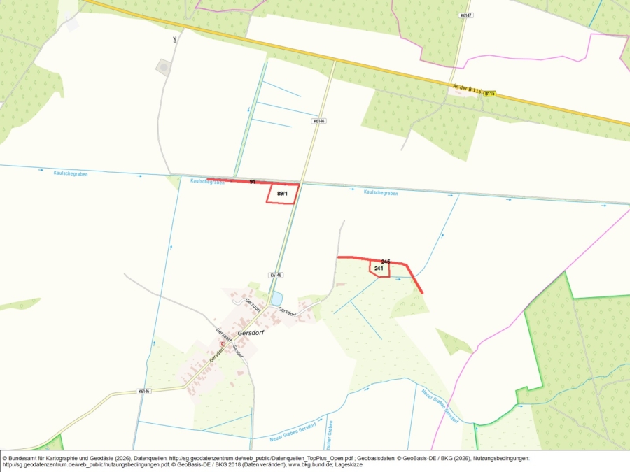 Landwirtschaftsflächen nördlich von Gersdorf - Bild