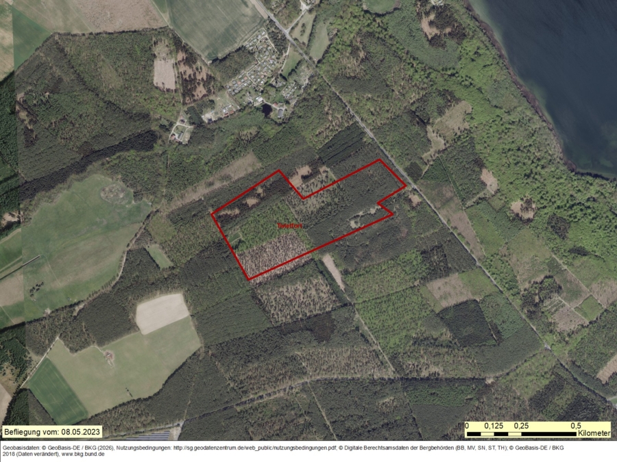 Ausschreibung Bergwerkseigentum Twietfort, Kiese und Kiessande - Bild