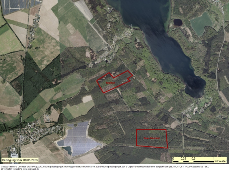 Ausschreibung Bergwerkseigentum Twietfort, Kiese und Kiessande - Bild