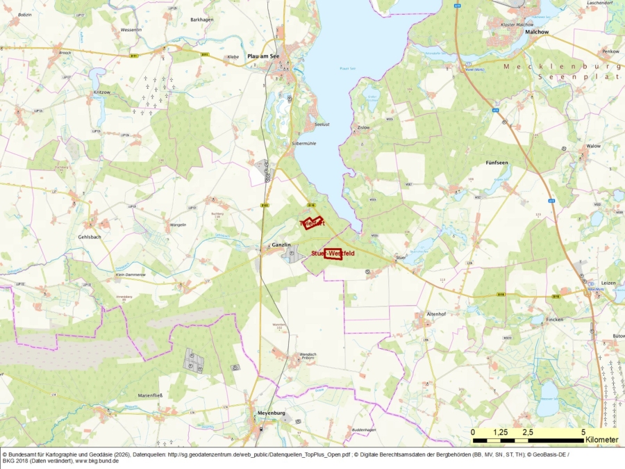 Ausschreibung Bergwerkseigentum Twietfort, Kiese und Kiessande - Bild