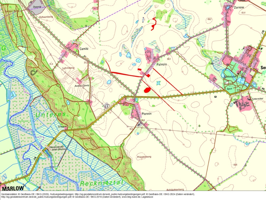 Flächen bei Palmzin - Bild