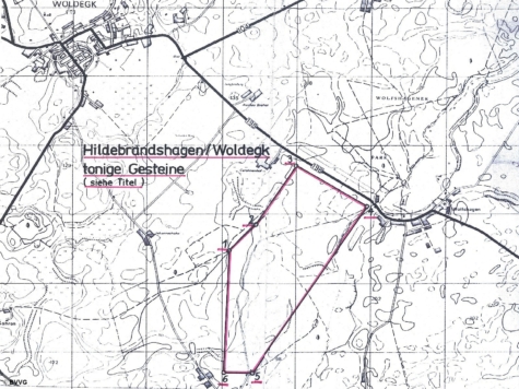 Bergwerkseigentum Hildebrandshagen/Woldegk,Tonrohstoffe (BB), Brandenburg, Uckermark