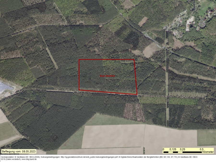 Ausschreibung Bergwerkseigentum Stuer-Westfeld, Kiese und Kiessande - Bild