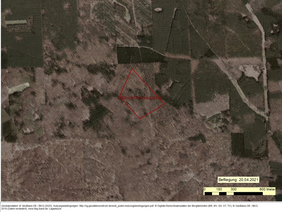 Ausschreibung Bergwerkseigentum Jatznick/Teufelsspring, Tonrohstoffe - Bild