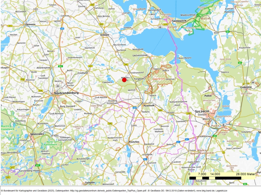 Ausschreibung Bergwerkseigentum Jatznick/Teufelsspring, Tonrohstoffe - Bild