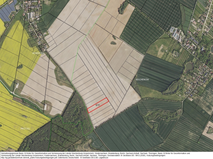Ackerland westlich von Reichenow am Ihlower Weg - Bild