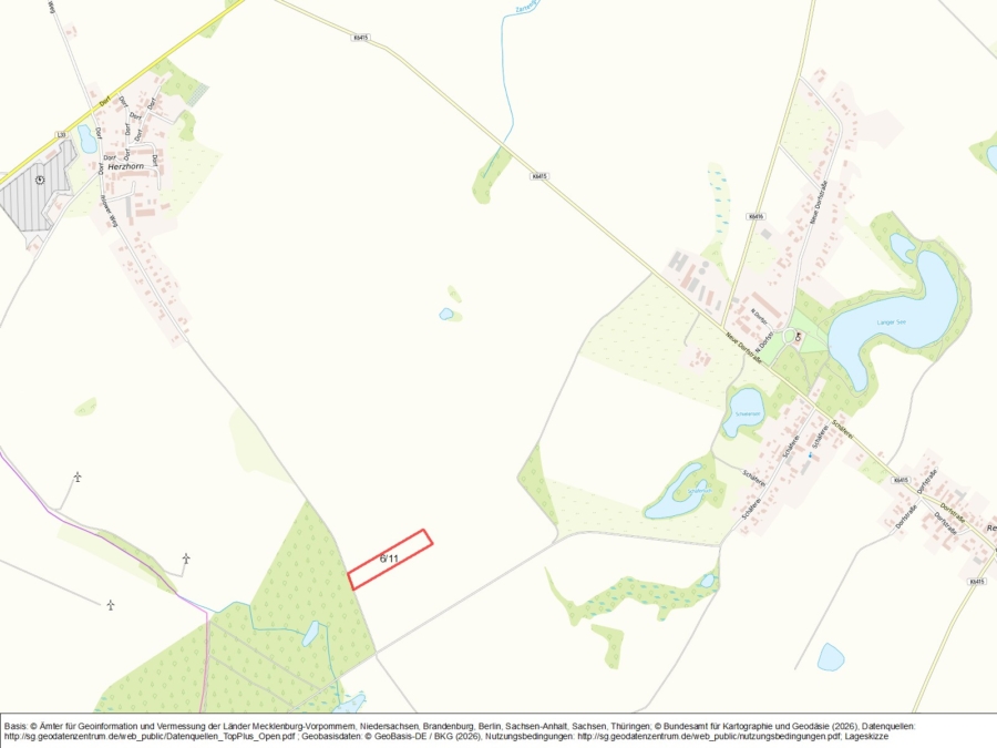 Ackerland westlich von Reichenow am Ihlower Weg - Bild