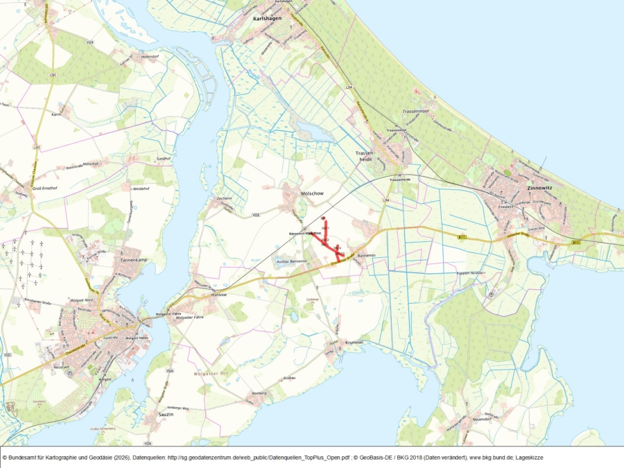 Flächen in Bannemin / Insel Usedom - Bild