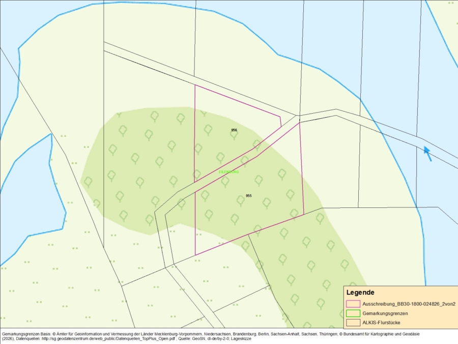 Eilenburg, Flur 37, Flurstücke 955 und 956 - Bild