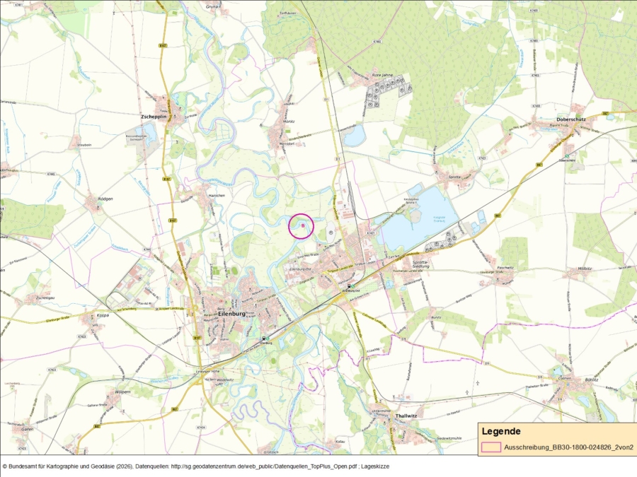 Eilenburg, Flur 37, Flurstücke 955 und 956 - Bild