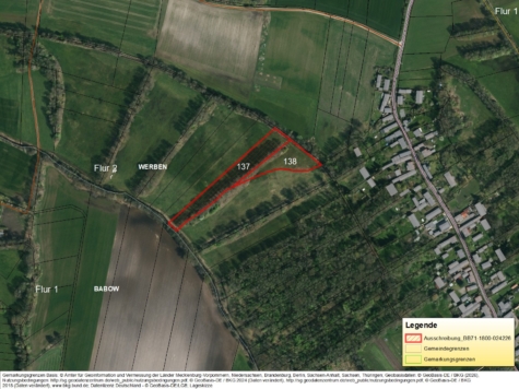 Grünlandflächen in Werben, Brandenburg, Spree-Neiße