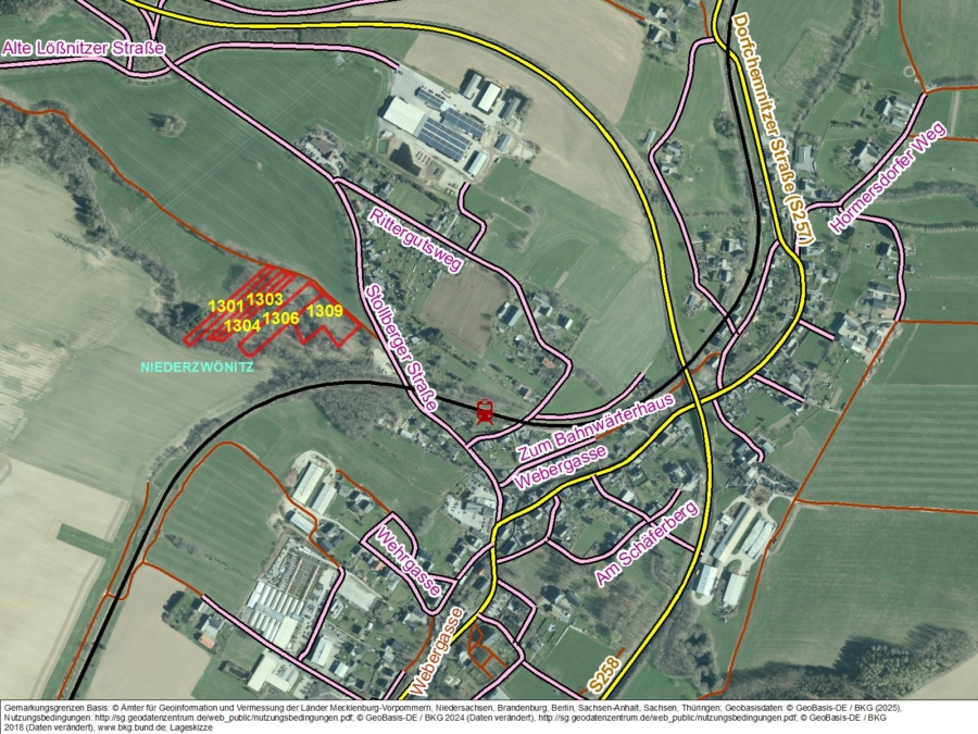 Grundstücke im Ortsteil Niederzwönitz (Gemeinde Zwönitz) - Bild