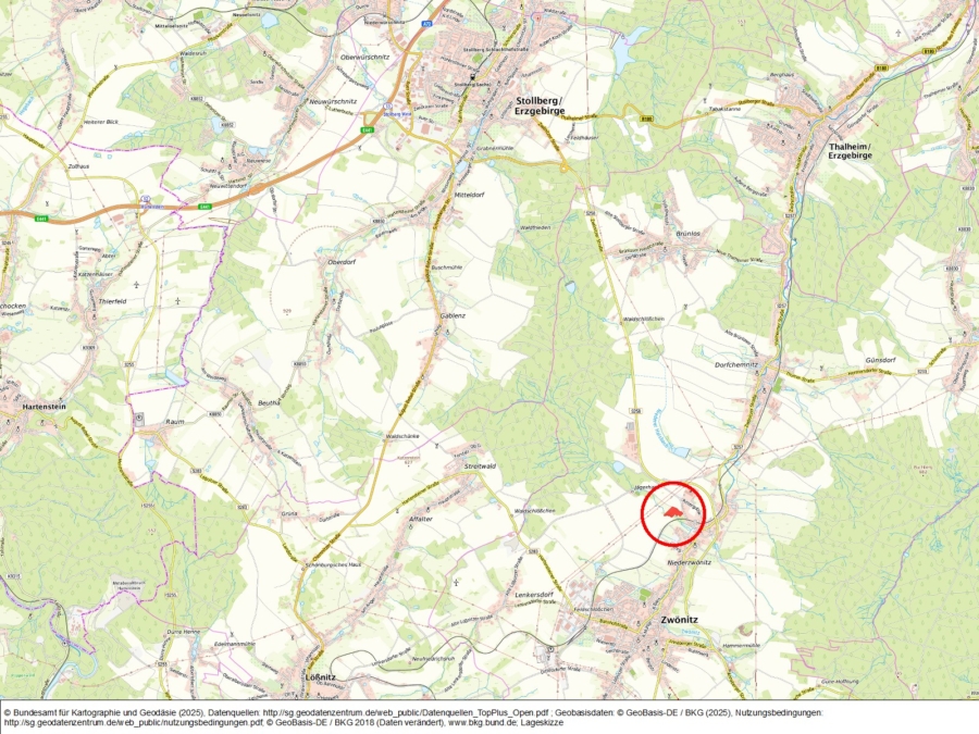 Grundstücke im Ortsteil Niederzwönitz (Gemeinde Zwönitz) - Bild