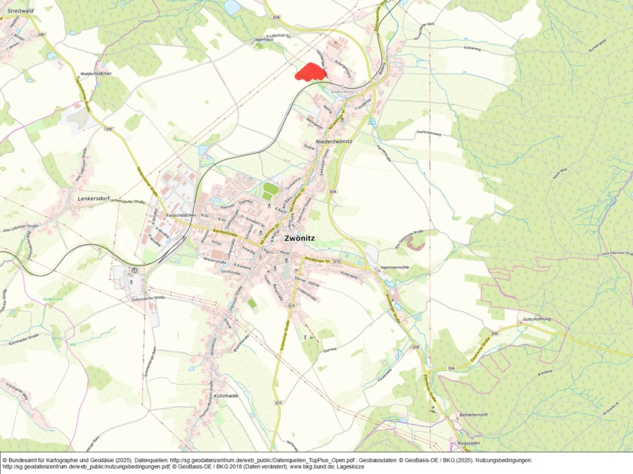 Grundstücke im Ortsteil Niederzwönitz (Gemeinde Zwönitz) - Bild
