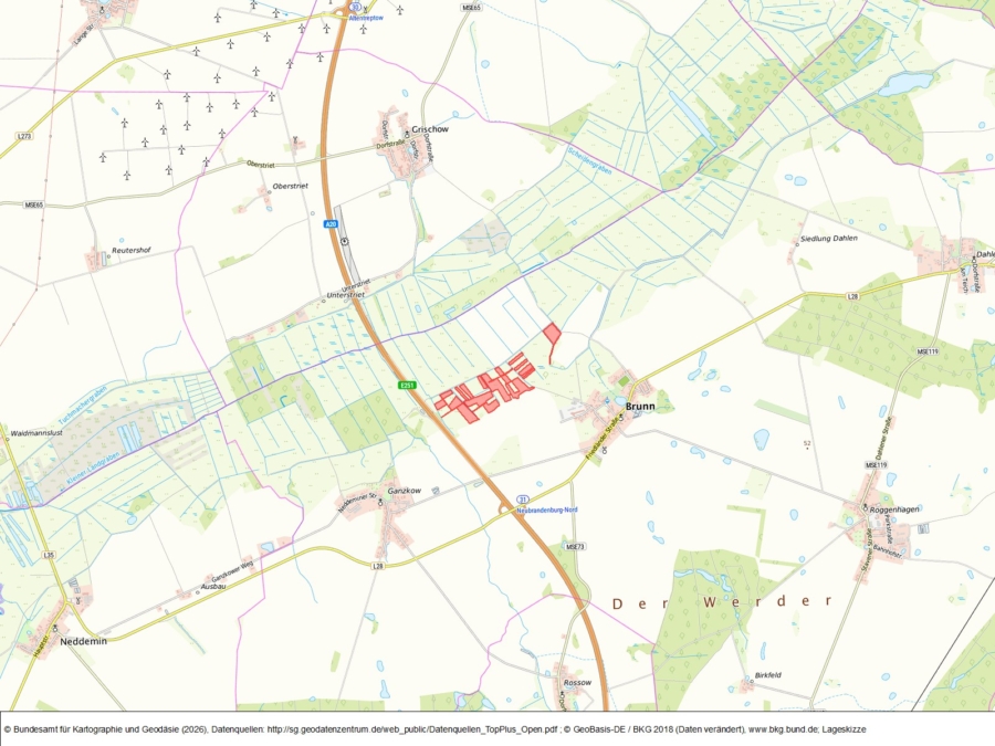Flächen bei Brunn - Bild