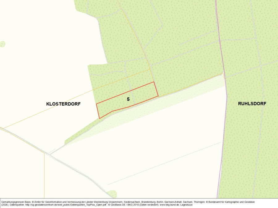 Kleinwald östlich Klosterdorf - Bild