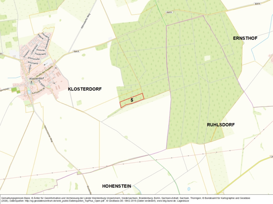 Kleinwald östlich Klosterdorf - Bild