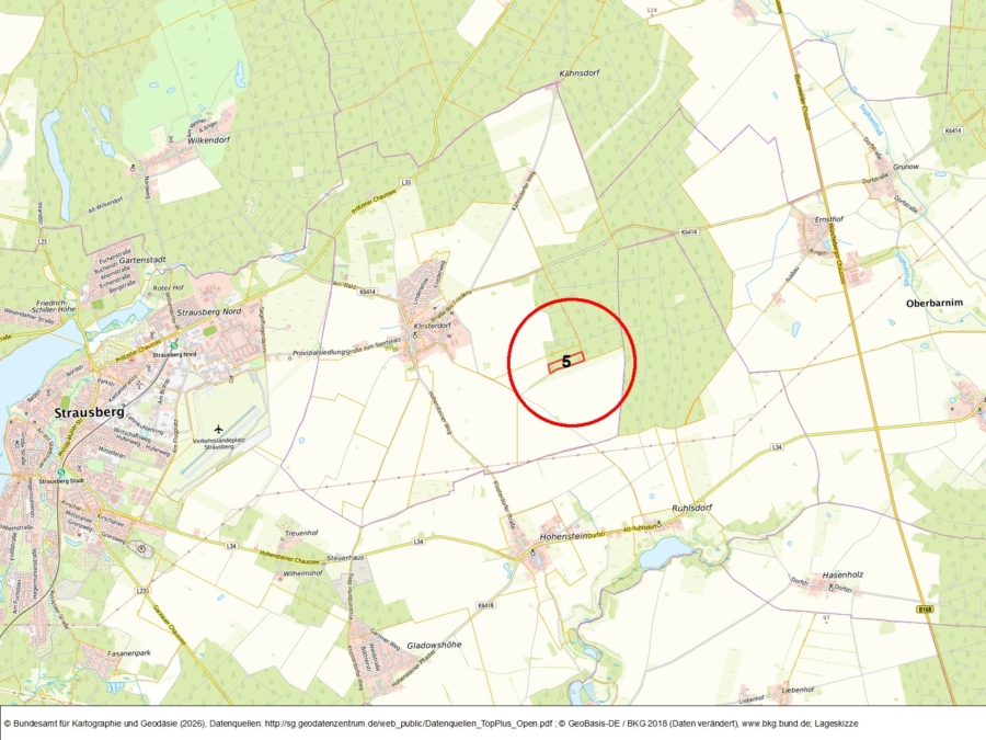 Kleinwald östlich Klosterdorf - Bild