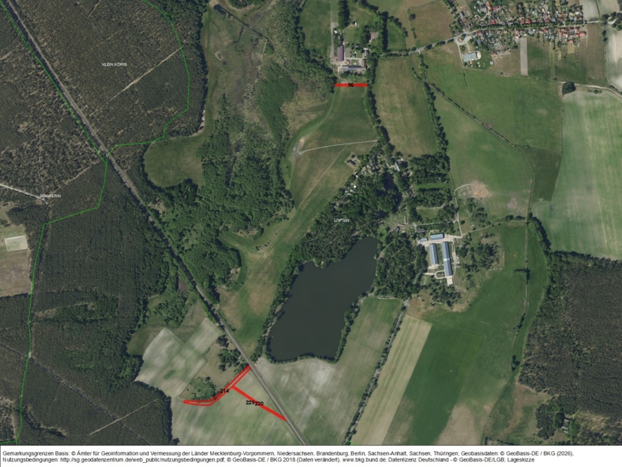 Landwirtschaftsflächen südwestlich bei Löpten - Titelbild