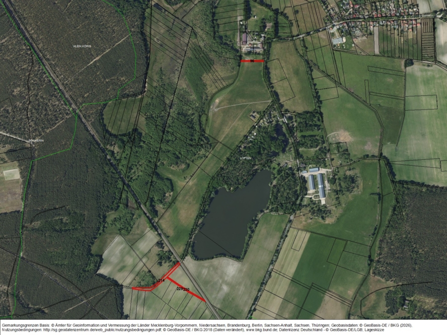 Landwirtschaftsflächen südwestlich bei Löpten - Bild