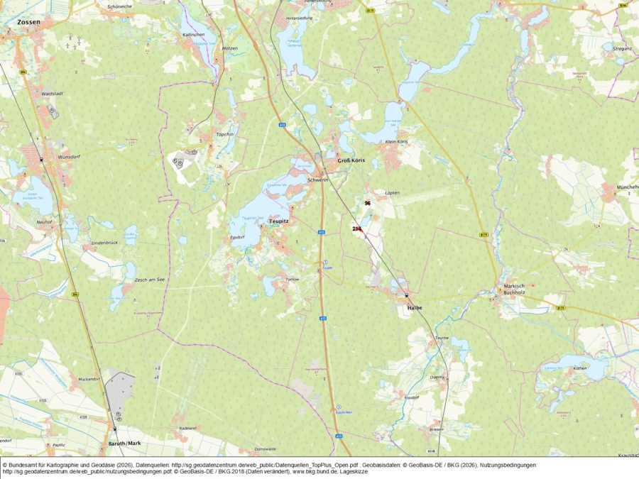 Landwirtschaftsflächen südwestlich bei Löpten - Bild