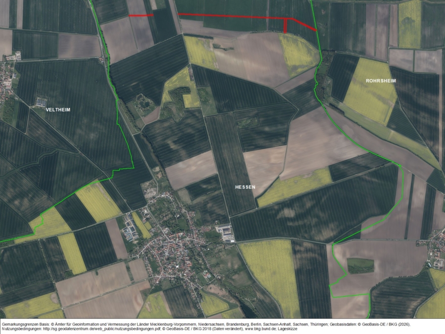 Acker u. Grünland in Hessen, Flur 19, 20 und 21 - Bild