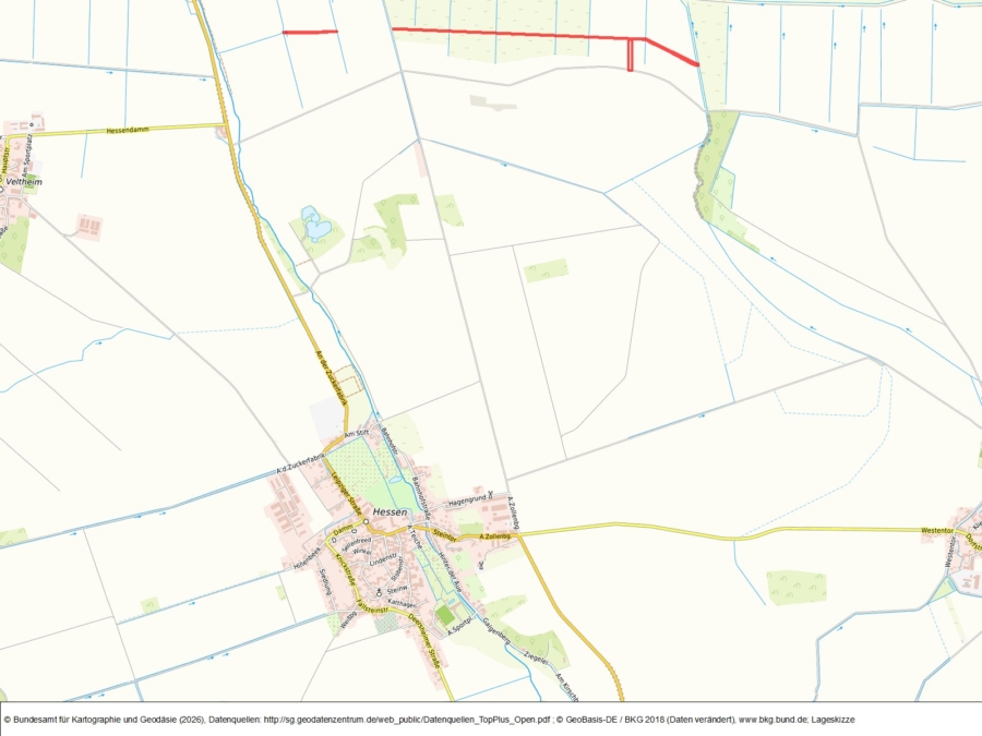 Acker u. Grünland in Hessen, Flur 19, 20 und 21 - Bild