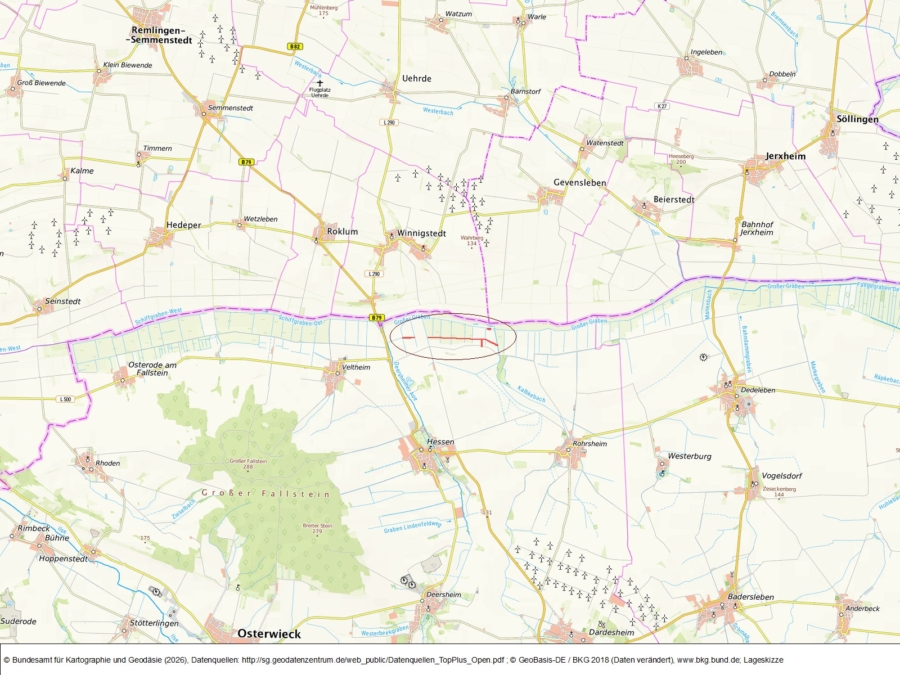Acker u. Grünland in Hessen, Flur 19, 20 und 21 - Bild
