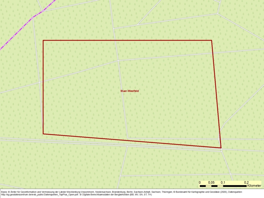 Bergwerkseigentum Stuer-Westfeld, Kiese und Kiessande - Bild